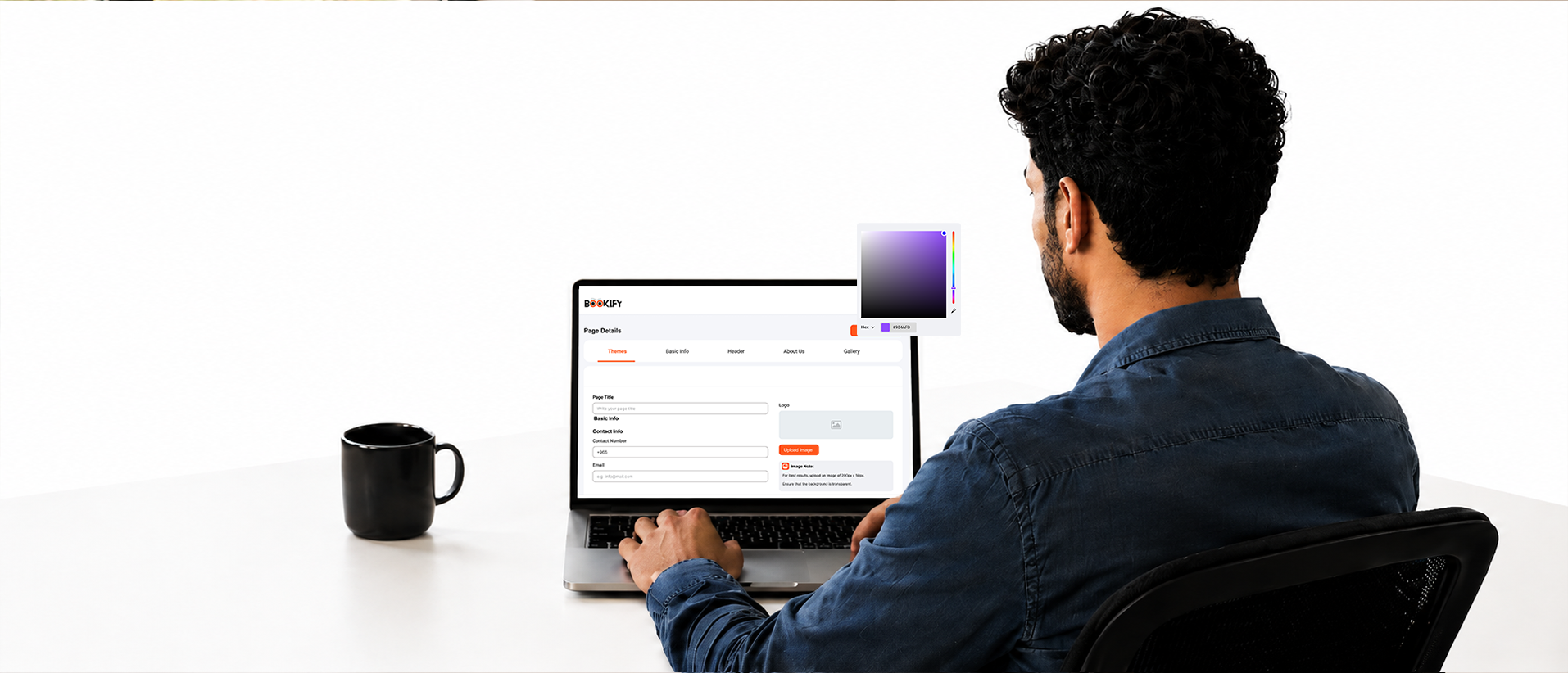 An organizer building their booking site in Bookify Events